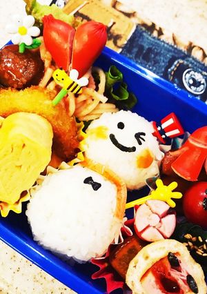 雪だるまお弁当-レシピのメイン写真