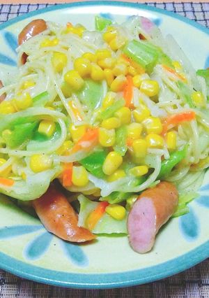 【龍愛】ワンパン☆クリームパスタ-レシピのメイン写真
