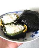 フキの葉 卵焼き 海苔 3層包みおにぎり