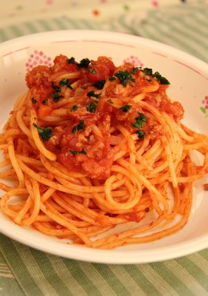 【使いきり】スパゲティミートソース-レシピのメイン写真