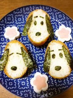 スヌーピーのおいなりさん 正面バージョン-レシピのメイン写真