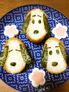 スヌーピーのおいなりさん 正面バージョン-レシピのメイン写真