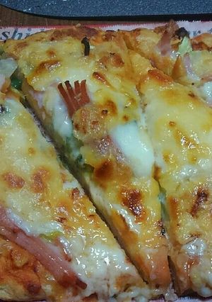 コンロ下の魚焼きでピザ❤ゆりさん風-レシピのメイン写真