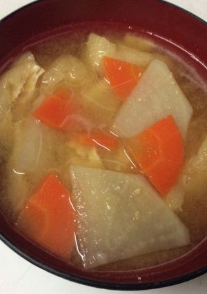 かぶと人参油揚げのみそ汁-レシピのメイン写真