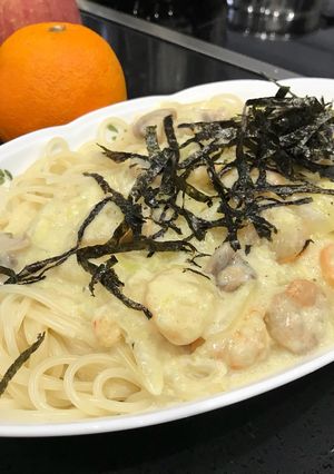 簡単☆全部大さじ1のクリームパスタ-レシピのメイン写真