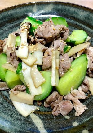 豚肉と胡瓜のごま油炒め-レシピのメイン写真