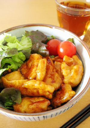 鶏胸肉の簡単照り焼きチキン丼-レシピのメイン写真