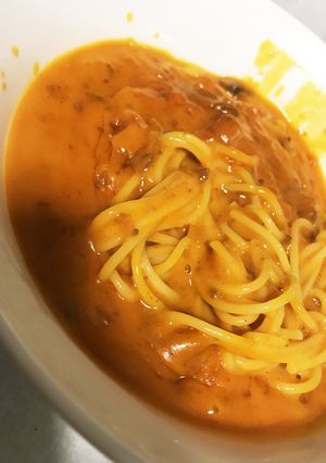 【簡単】ミートスパ 生クリーム仕立て-レシピのメイン写真