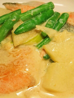 鮭とねぎの豆乳クリーム煮-レシピのメイン写真