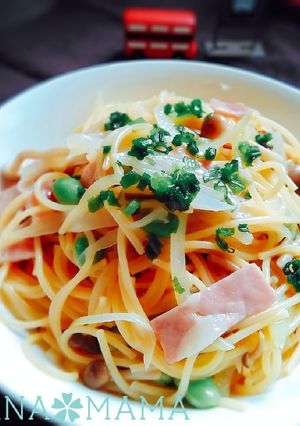 ベーコンと塩昆布♡バター醤油パスタ-レシピのメイン写真
