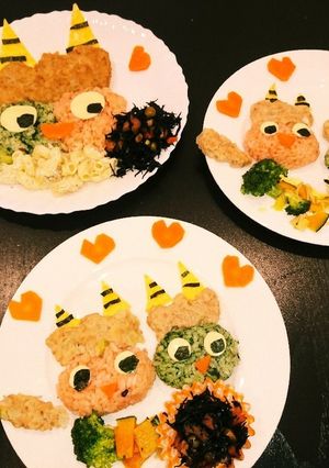 節分 青鬼 赤鬼 ご飯♪幼児期♪-レシピのメイン写真