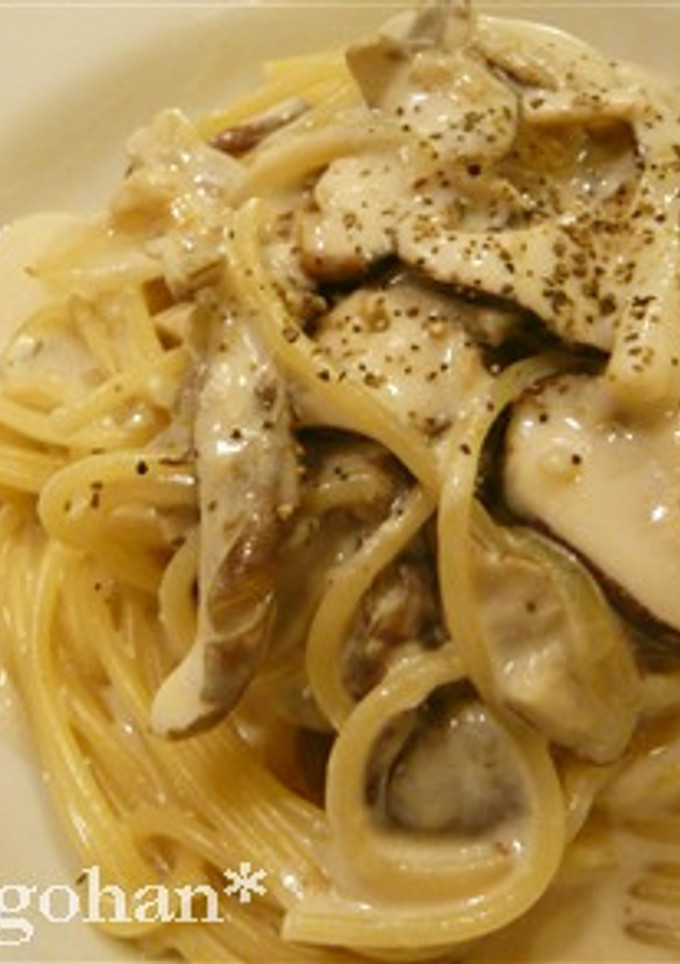 彼も唸った！きのこのクリームパスタ-レシピのメイン写真