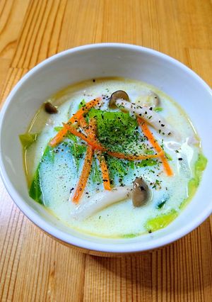 しめじ&キャベツ❀豆乳食べるスープ-レシピのメイン写真