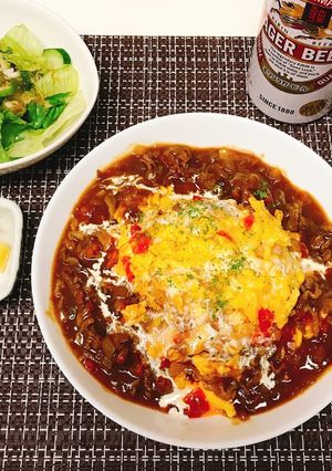 福神漬けオムカレー-レシピのメイン写真