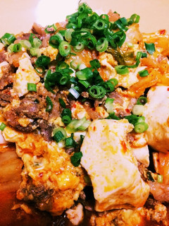 キムチと卵の肉豆腐-レシピのメイン写真