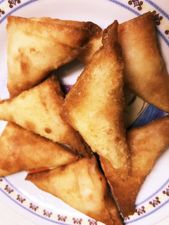 チーズとろける☆ツナとコーンの三角春巻き-レシピのメイン写真