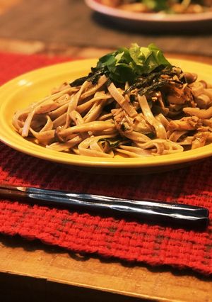 年越そば★お醤油きのこそばパスタ-レシピのメイン写真