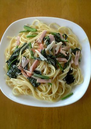 ベーコンとほうれん草のクリームパスタ-レシピのメイン写真