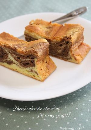 バレンタイン☆チョコマーブルチーズケーキ-レシピのメイン写真