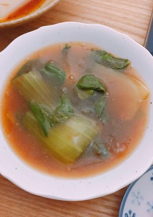 香味ペーストだけのちんげん菜あんかけ-レシピのメイン写真