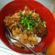 ナスと豚バラ蒲焼風丼