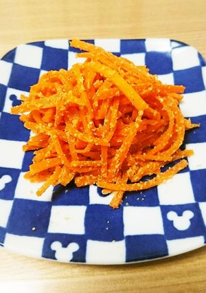 レンジでパパっと☆にんじんのごま和え-レシピのメイン写真