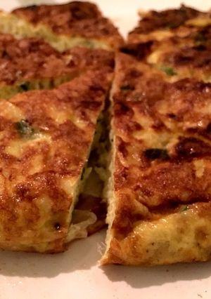 簡単混ぜて焼くだけ!パクチーズオムレツ-レシピのメイン写真