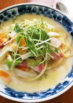 ミルクたっぷりスープパスタ　レシピ改良-レシピのメイン写真