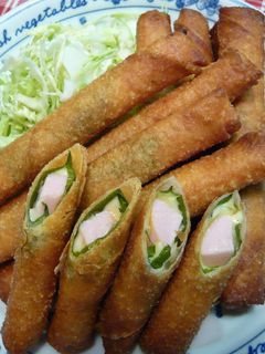 お魚ソーセージのスティック春巻き-レシピのメイン写真