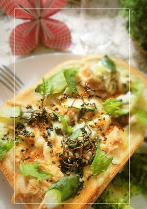 削ぎ切り胡瓜×ツナ　和トースト-レシピのメイン写真