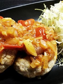 おからハンバーグ(トマトソース)-レシピのメイン写真