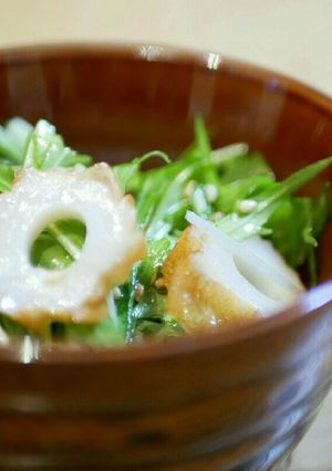 簡単！水菜とちくわのサラダ-レシピのメイン写真