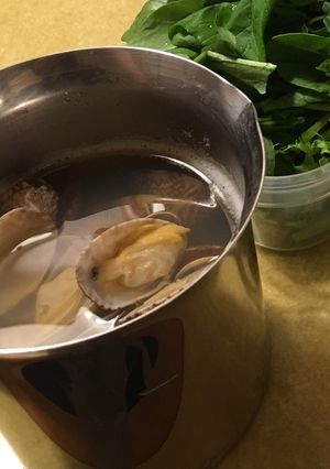 アサリスープ。出張先の部屋ごはんに-レシピのメイン写真