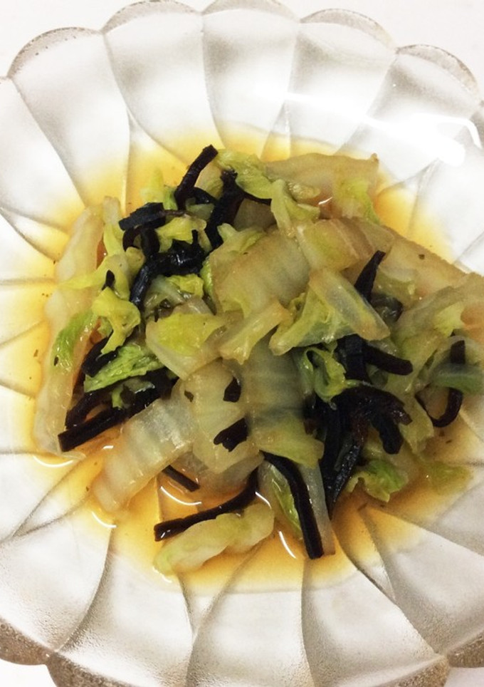 時短！簡単！白菜と塩昆布の煮びたし-レシピのメイン写真