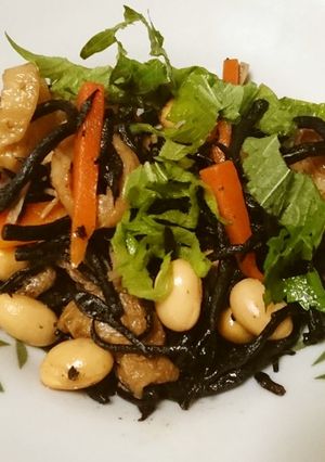 ひじきの煮物 青じそで彩り☆-レシピのメイン写真