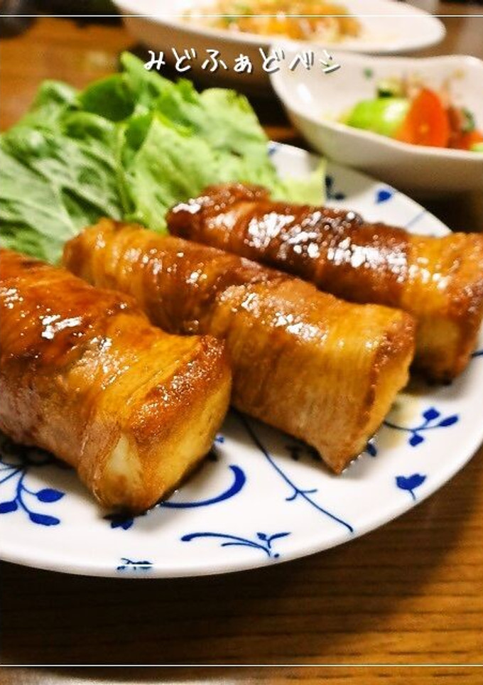 ガリ旨！厚揚げと甘酢生姜の肉巻き照り焼き-レシピのメイン写真