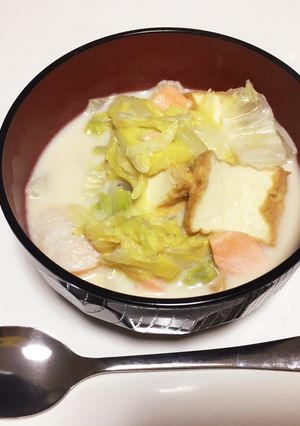 白菜と厚揚げの和風クラムチャウダー-レシピのメイン写真