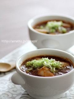春雨入り葱のピリ辛ごま味噌スープ-レシピのメイン写真