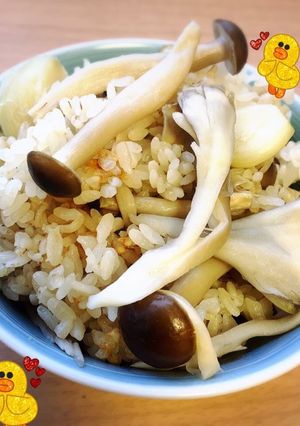 免疫UPニンニクとキノコの炊き込みごはん-レシピのメイン写真