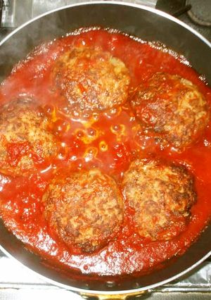 煮込みハンバーグ♪香草トマトソース-レシピのメイン写真