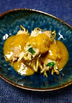 糖質オフ！もやしの豚バラ巻き☆味噌蒸し-レシピのメイン写真