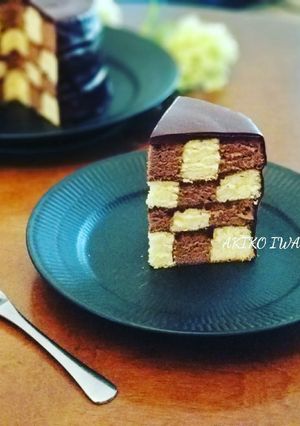 綺麗になれちゃう『チェック柄ケーキ』-レシピのメイン写真