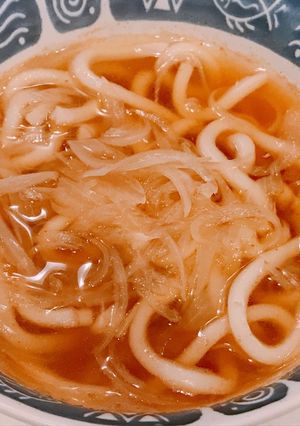 血液サラサラ、玉ねぎたっぷりうどん！-レシピのメイン写真