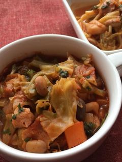キャベツと豆のトマトスープ-レシピのメイン写真