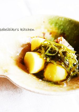 切り昆布とじゃが芋の鯖缶塩こうじ煮-レシピのメイン写真