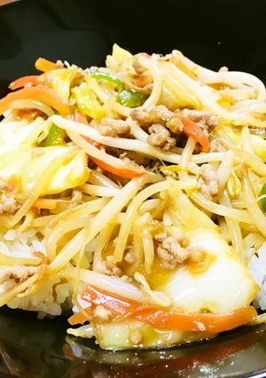 簡単!スタミナもやし丼-レシピのメイン写真