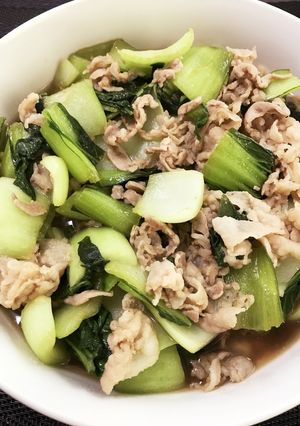 簡単★チンゲン菜と豚肉の炒め物-レシピのメイン写真