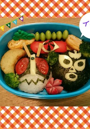 仮面ライダー1号とショッカーのキャラ弁❤-レシピのメイン写真