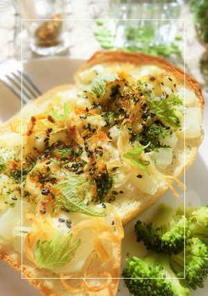 柔らか玉葱×味付たらの和トースト-レシピのメイン写真