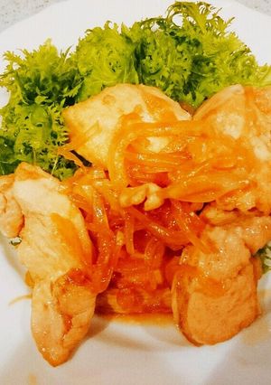 鶏むね肉の生姜焼き-レシピのメイン写真